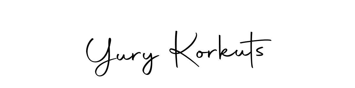 This is the best signature style for the Yury Korkuts name. Also you like these signature font (Autography-DOLnW). Mix name signature. Yury Korkuts signature style 10 images and pictures png
