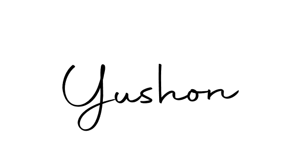 Make a beautiful signature design for name Yushon. With this signature (Autography-DOLnW) style, you can create a handwritten signature for free. Yushon signature style 10 images and pictures png