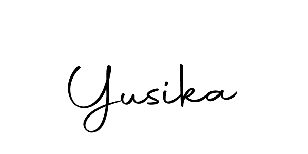 Yusika stylish signature style. Best Handwritten Sign (Autography-DOLnW) for my name. Handwritten Signature Collection Ideas for my name Yusika. Yusika signature style 10 images and pictures png