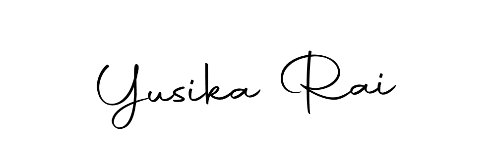 Make a beautiful signature design for name Yusika Rai. Use this online signature maker to create a handwritten signature for free. Yusika Rai signature style 10 images and pictures png