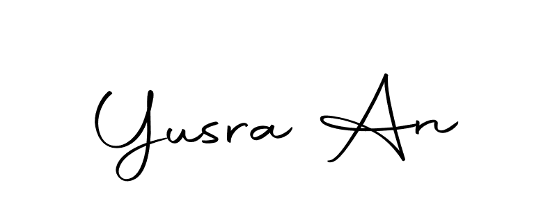 Design your own signature with our free online signature maker. With this signature software, you can create a handwritten (Autography-DOLnW) signature for name Yusra An. Yusra An signature style 10 images and pictures png