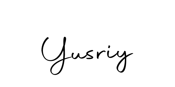 Use a signature maker to create a handwritten signature online. With this signature software, you can design (Autography-DOLnW) your own signature for name Yusriy. Yusriy signature style 10 images and pictures png