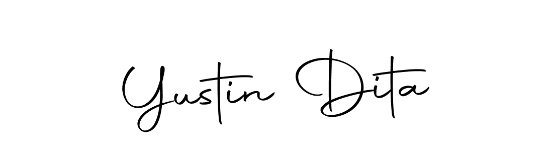 Make a beautiful signature design for name Yustin Dita. With this signature (Autography-DOLnW) style, you can create a handwritten signature for free. Yustin Dita signature style 10 images and pictures png