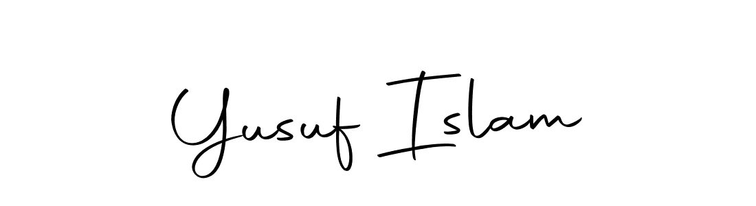 How to make Yusuf Islam name signature. Use Autography-DOLnW style for creating short signs online. This is the latest handwritten sign. Yusuf Islam signature style 10 images and pictures png