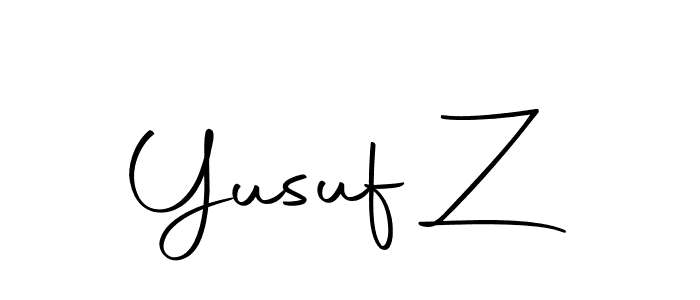 Design your own signature with our free online signature maker. With this signature software, you can create a handwritten (Autography-DOLnW) signature for name Yusuf Z. Yusuf Z signature style 10 images and pictures png