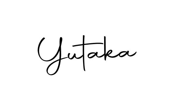 Design your own signature with our free online signature maker. With this signature software, you can create a handwritten (Autography-DOLnW) signature for name Yutaka. Yutaka signature style 10 images and pictures png