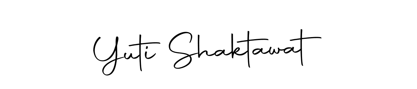 How to make Yuti Shaktawat name signature. Use Autography-DOLnW style for creating short signs online. This is the latest handwritten sign. Yuti Shaktawat signature style 10 images and pictures png