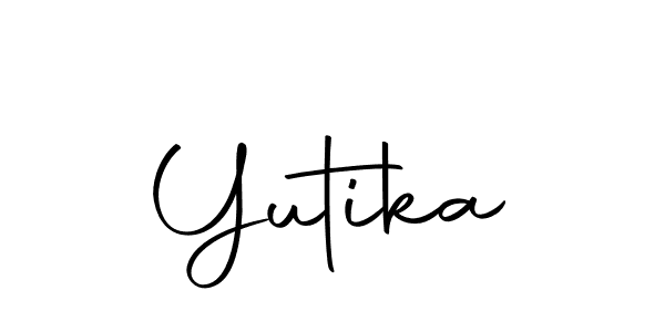 Yutika stylish signature style. Best Handwritten Sign (Autography-DOLnW) for my name. Handwritten Signature Collection Ideas for my name Yutika. Yutika signature style 10 images and pictures png