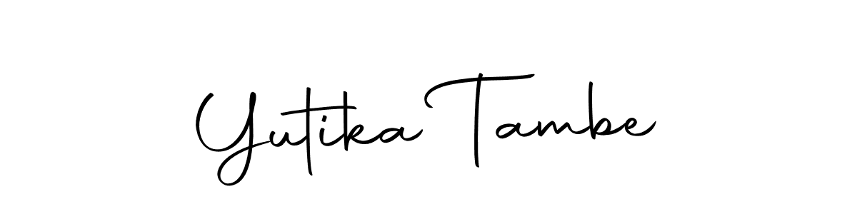 Make a beautiful signature design for name Yutika Tambe. With this signature (Autography-DOLnW) style, you can create a handwritten signature for free. Yutika Tambe signature style 10 images and pictures png