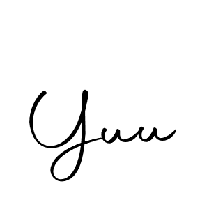 Make a beautiful signature design for name Yuu. With this signature (Autography-DOLnW) style, you can create a handwritten signature for free. Yuu signature style 10 images and pictures png