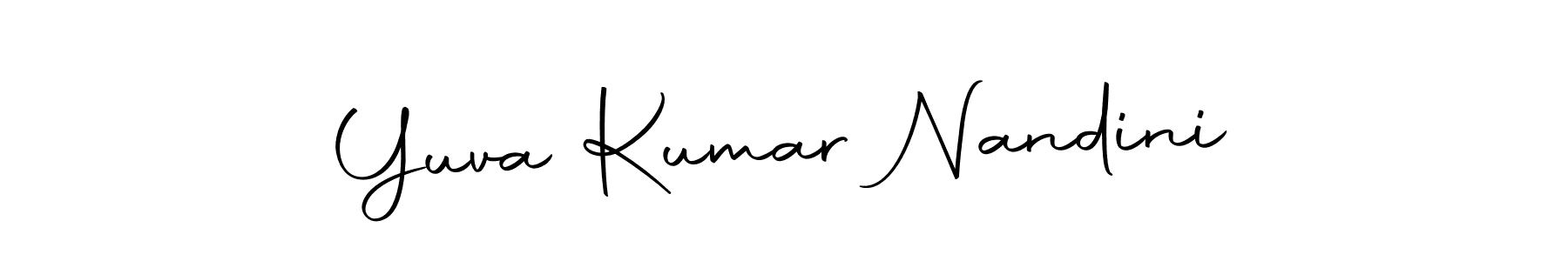 You should practise on your own different ways (Autography-DOLnW) to write your name (Yuva Kumar Nandini) in signature. don't let someone else do it for you. Yuva Kumar Nandini signature style 10 images and pictures png