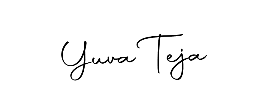 How to make Yuva Teja name signature. Use Autography-DOLnW style for creating short signs online. This is the latest handwritten sign. Yuva Teja signature style 10 images and pictures png