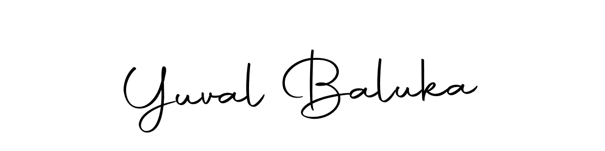 Create a beautiful signature design for name Yuval Baluka. With this signature (Autography-DOLnW) fonts, you can make a handwritten signature for free. Yuval Baluka signature style 10 images and pictures png