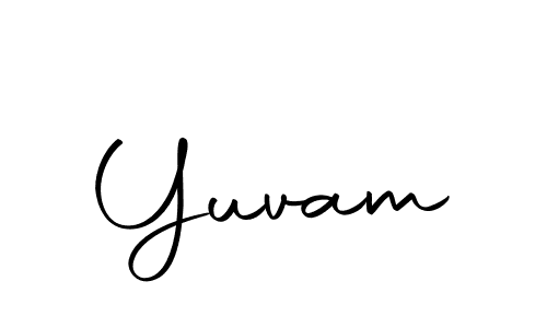 Make a beautiful signature design for name Yuvam. With this signature (Autography-DOLnW) style, you can create a handwritten signature for free. Yuvam signature style 10 images and pictures png