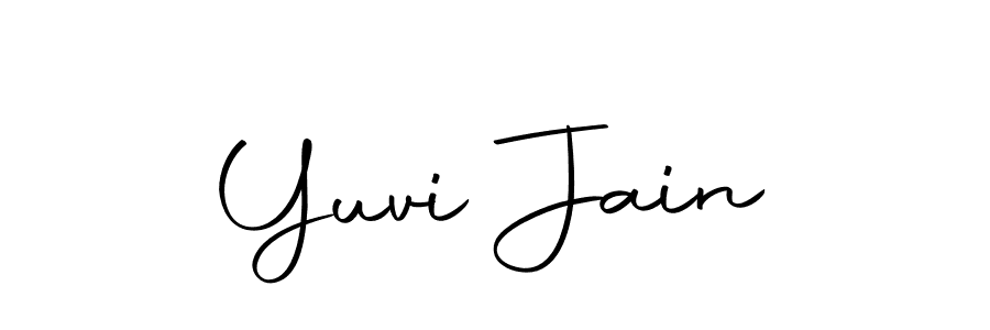 How to make Yuvi Jain name signature. Use Autography-DOLnW style for creating short signs online. This is the latest handwritten sign. Yuvi Jain signature style 10 images and pictures png