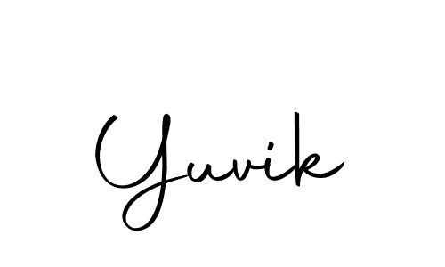 You can use this online signature creator to create a handwritten signature for the name Yuvik. This is the best online autograph maker. Yuvik signature style 10 images and pictures png