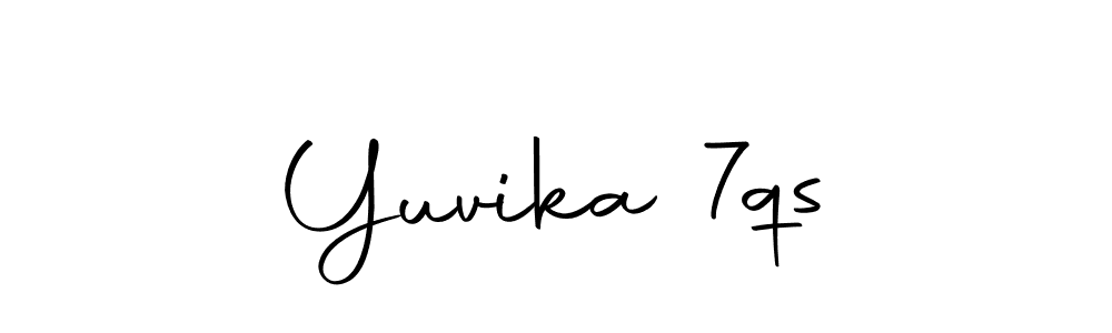 Use a signature maker to create a handwritten signature online. With this signature software, you can design (Autography-DOLnW) your own signature for name Yuvika 7qs. Yuvika 7qs signature style 10 images and pictures png