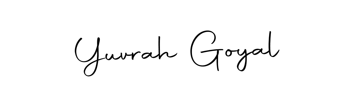 Make a beautiful signature design for name Yuvrah Goyal. Use this online signature maker to create a handwritten signature for free. Yuvrah Goyal signature style 10 images and pictures png