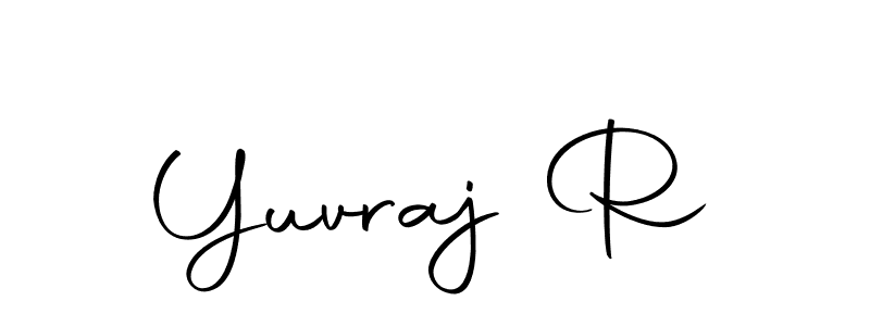 This is the best signature style for the Yuvraj R name. Also you like these signature font (Autography-DOLnW). Mix name signature. Yuvraj R signature style 10 images and pictures png