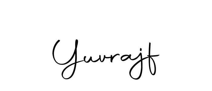 Create a beautiful signature design for name Yuvrajf. With this signature (Autography-DOLnW) fonts, you can make a handwritten signature for free. Yuvrajf signature style 10 images and pictures png