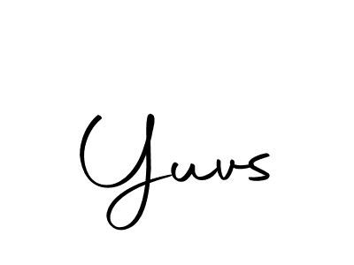 You should practise on your own different ways (Autography-DOLnW) to write your name (Yuvs) in signature. don't let someone else do it for you. Yuvs signature style 10 images and pictures png