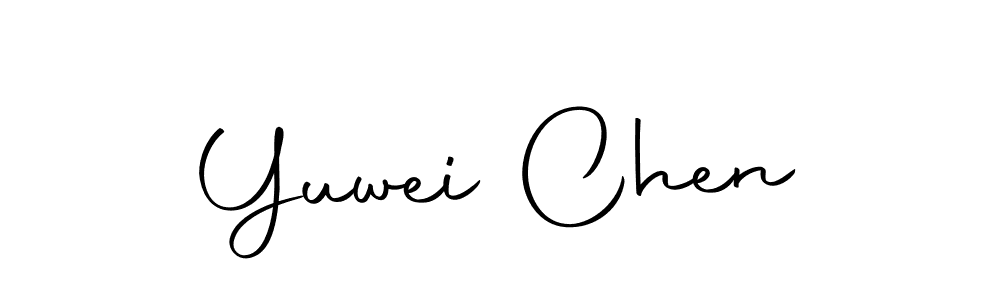 How to make Yuwei Chen name signature. Use Autography-DOLnW style for creating short signs online. This is the latest handwritten sign. Yuwei Chen signature style 10 images and pictures png