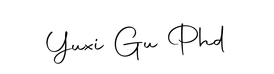 Use a signature maker to create a handwritten signature online. With this signature software, you can design (Autography-DOLnW) your own signature for name Yuxi Gu Phd. Yuxi Gu Phd signature style 10 images and pictures png