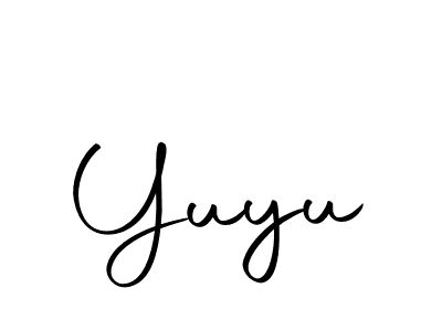 Design your own signature with our free online signature maker. With this signature software, you can create a handwritten (Autography-DOLnW) signature for name Yuyu. Yuyu signature style 10 images and pictures png