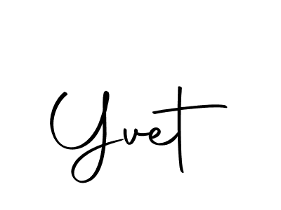 You should practise on your own different ways (Autography-DOLnW) to write your name (Yvet) in signature. don't let someone else do it for you. Yvet signature style 10 images and pictures png