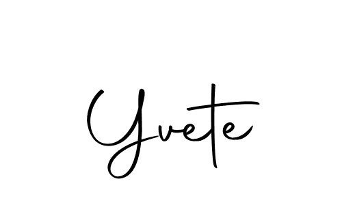 How to make Yvete name signature. Use Autography-DOLnW style for creating short signs online. This is the latest handwritten sign. Yvete signature style 10 images and pictures png