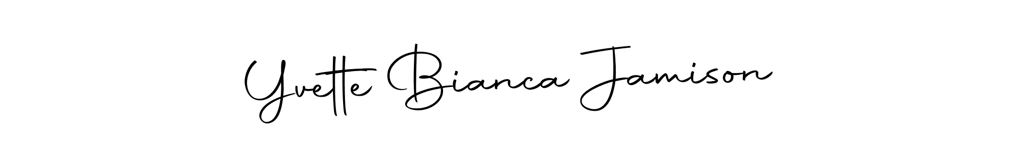 Make a short Yvette Bianca Jamison signature style. Manage your documents anywhere anytime using Autography-DOLnW. Create and add eSignatures, submit forms, share and send files easily. Yvette Bianca Jamison signature style 10 images and pictures png