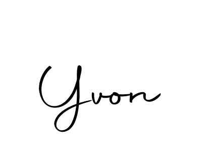 Yvon stylish signature style. Best Handwritten Sign (Autography-DOLnW) for my name. Handwritten Signature Collection Ideas for my name Yvon. Yvon signature style 10 images and pictures png
