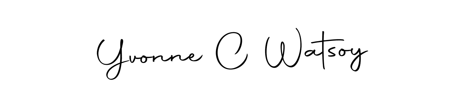 How to make Yvonne C Watsoy name signature. Use Autography-DOLnW style for creating short signs online. This is the latest handwritten sign. Yvonne C Watsoy signature style 10 images and pictures png