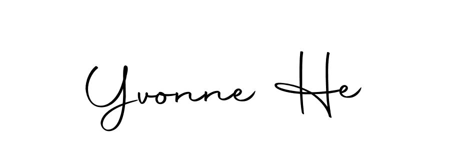 Make a beautiful signature design for name Yvonne He. With this signature (Autography-DOLnW) style, you can create a handwritten signature for free. Yvonne He signature style 10 images and pictures png