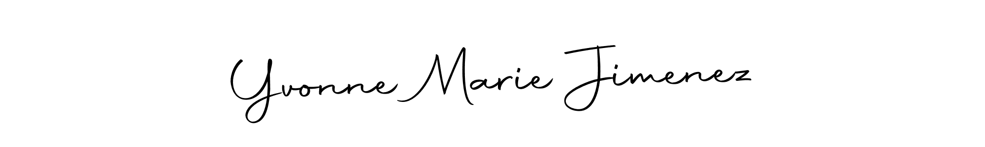 How to make Yvonne Marie Jimenez name signature. Use Autography-DOLnW style for creating short signs online. This is the latest handwritten sign. Yvonne Marie Jimenez signature style 10 images and pictures png