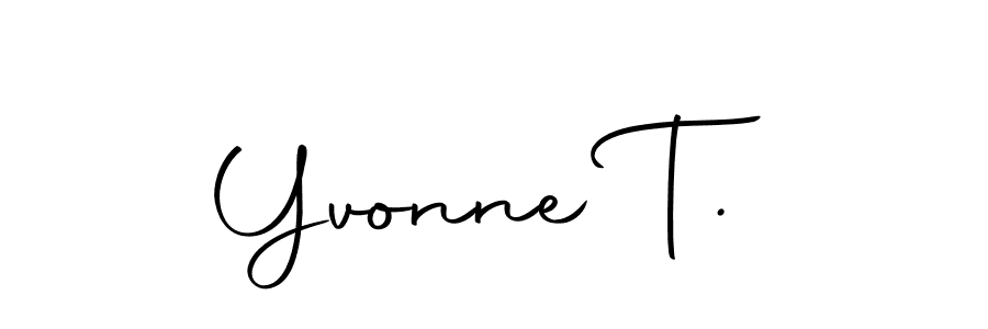 Make a beautiful signature design for name Yvonne T.. Use this online signature maker to create a handwritten signature for free. Yvonne T. signature style 10 images and pictures png