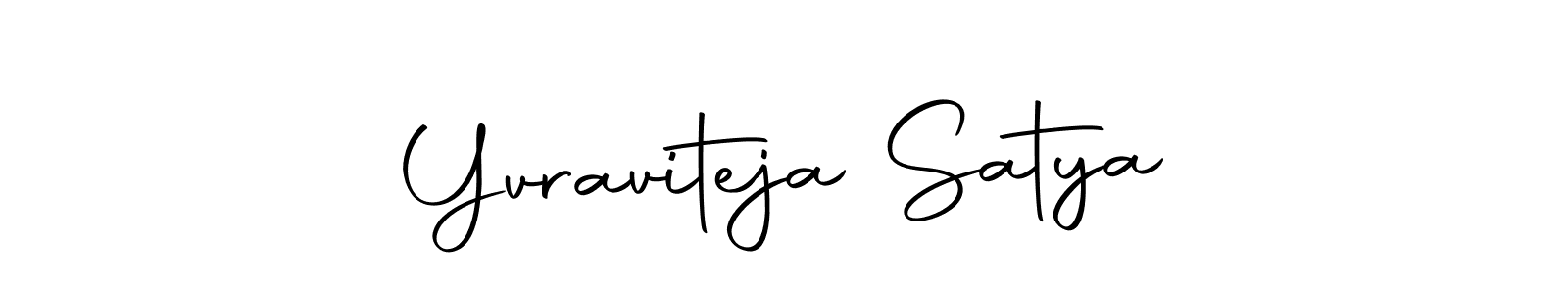 You should practise on your own different ways (Autography-DOLnW) to write your name (Yvraviteja Satya) in signature. don't let someone else do it for you. Yvraviteja Satya signature style 10 images and pictures png