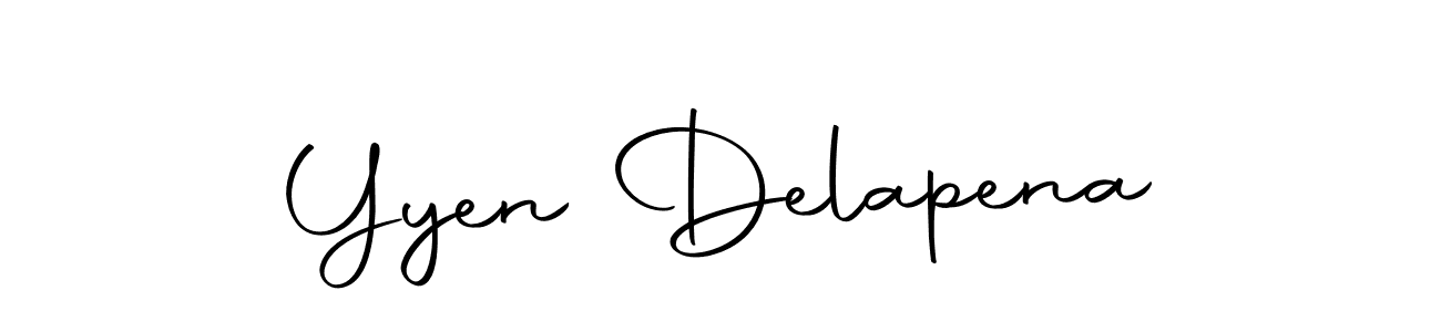 Make a beautiful signature design for name Yyen Delapena. Use this online signature maker to create a handwritten signature for free. Yyen Delapena signature style 10 images and pictures png