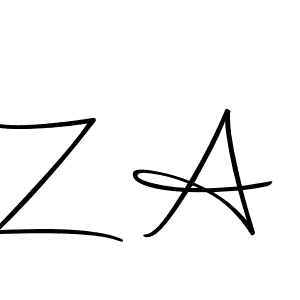 Z A stylish signature style. Best Handwritten Sign (Autography-DOLnW) for my name. Handwritten Signature Collection Ideas for my name Z A. Z A signature style 10 images and pictures png