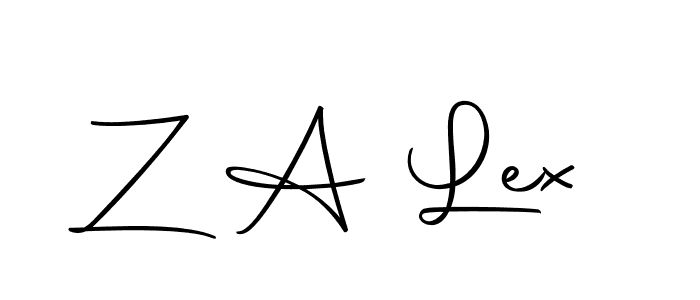 Use a signature maker to create a handwritten signature online. With this signature software, you can design (Autography-DOLnW) your own signature for name Z A Lex. Z A Lex signature style 10 images and pictures png