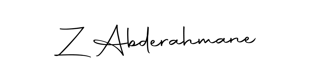 Make a beautiful signature design for name Z Abderahmane. With this signature (Autography-DOLnW) style, you can create a handwritten signature for free. Z Abderahmane signature style 10 images and pictures png