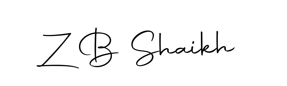 Make a beautiful signature design for name Z B Shaikh. With this signature (Autography-DOLnW) style, you can create a handwritten signature for free. Z B Shaikh signature style 10 images and pictures png