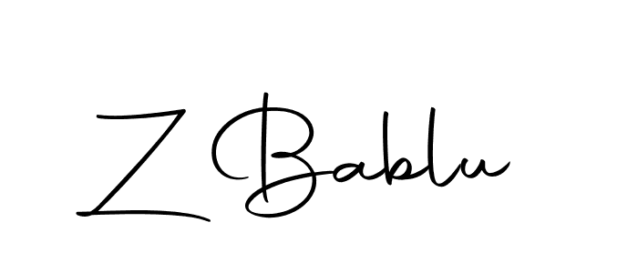 The best way (Autography-DOLnW) to make a short signature is to pick only two or three words in your name. The name Z Bablu include a total of six letters. For converting this name. Z Bablu signature style 10 images and pictures png