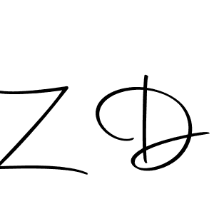 Make a beautiful signature design for name Z D. With this signature (Autography-DOLnW) style, you can create a handwritten signature for free. Z D signature style 10 images and pictures png