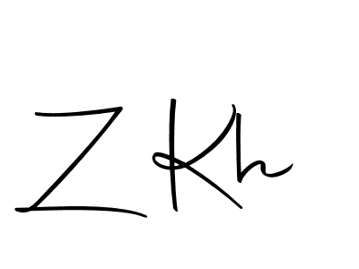 How to make Z Kh signature? Autography-DOLnW is a professional autograph style. Create handwritten signature for Z Kh name. Z Kh signature style 10 images and pictures png