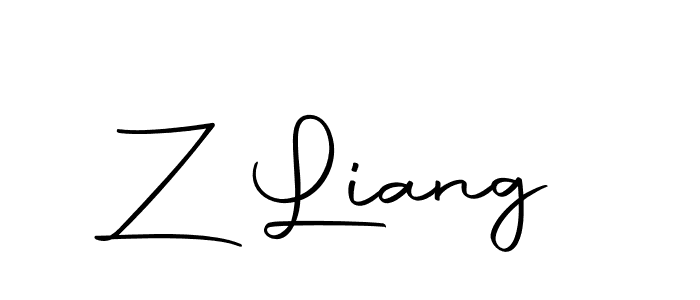 You should practise on your own different ways (Autography-DOLnW) to write your name (Z Liang) in signature. don't let someone else do it for you. Z Liang signature style 10 images and pictures png