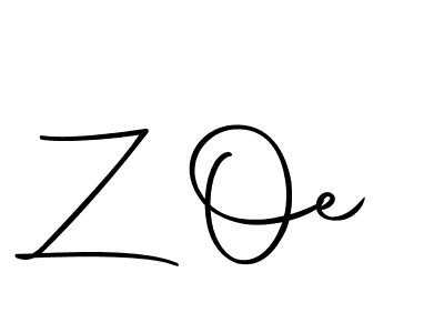 Make a beautiful signature design for name Z Oe. With this signature (Autography-DOLnW) style, you can create a handwritten signature for free. Z Oe signature style 10 images and pictures png