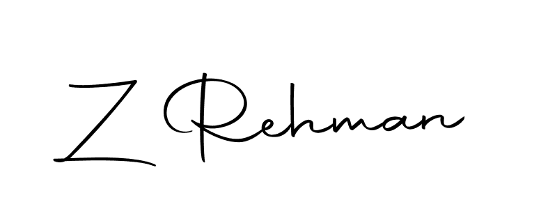 How to make Z Rehman signature? Autography-DOLnW is a professional autograph style. Create handwritten signature for Z Rehman name. Z Rehman signature style 10 images and pictures png