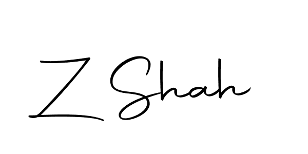 How to make Z Shah name signature. Use Autography-DOLnW style for creating short signs online. This is the latest handwritten sign. Z Shah signature style 10 images and pictures png