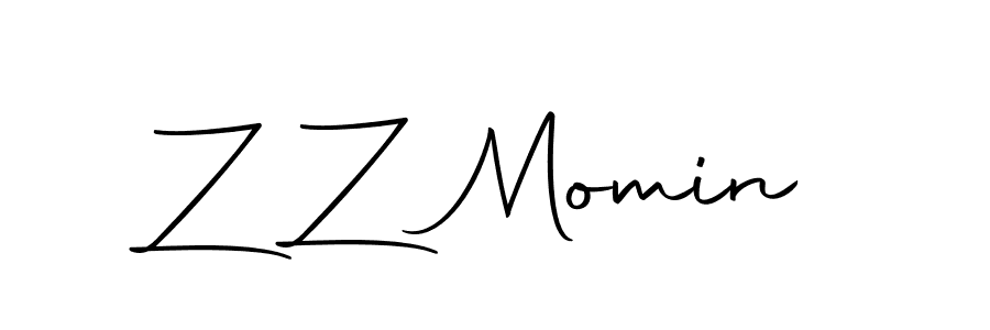 Z Z Momin stylish signature style. Best Handwritten Sign (Autography-DOLnW) for my name. Handwritten Signature Collection Ideas for my name Z Z Momin. Z Z Momin signature style 10 images and pictures png